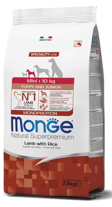 Monge Dry Dog Spec. Line - Mini Puppy Lamb & rice 0,8kg