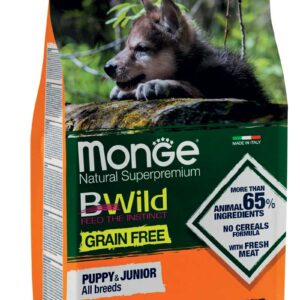 Monge Dry Dog Puppy&Junior GRAIN FREE Duck & potatoes 2,5kg