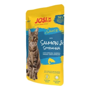 JosiCat rich in Salmon in Sauce konservuotas pašaras katėms su lašiša padaže, 85g